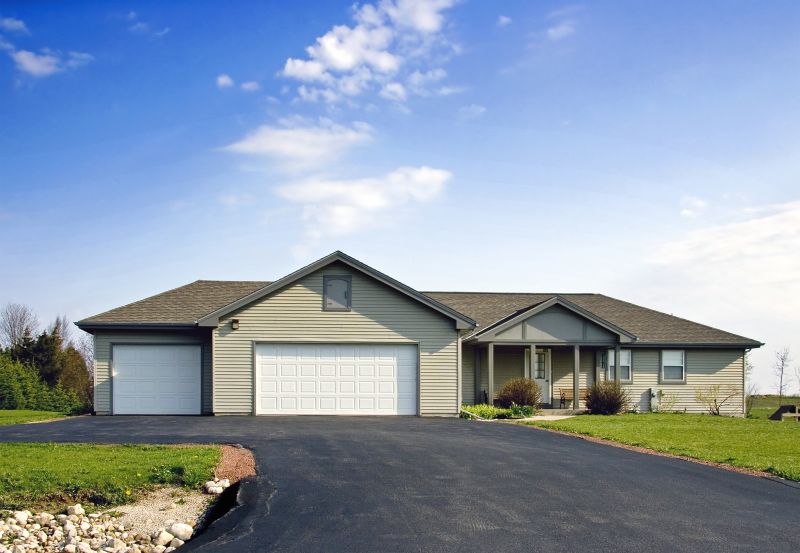Blacktop Driveway with Fresh Sealant
